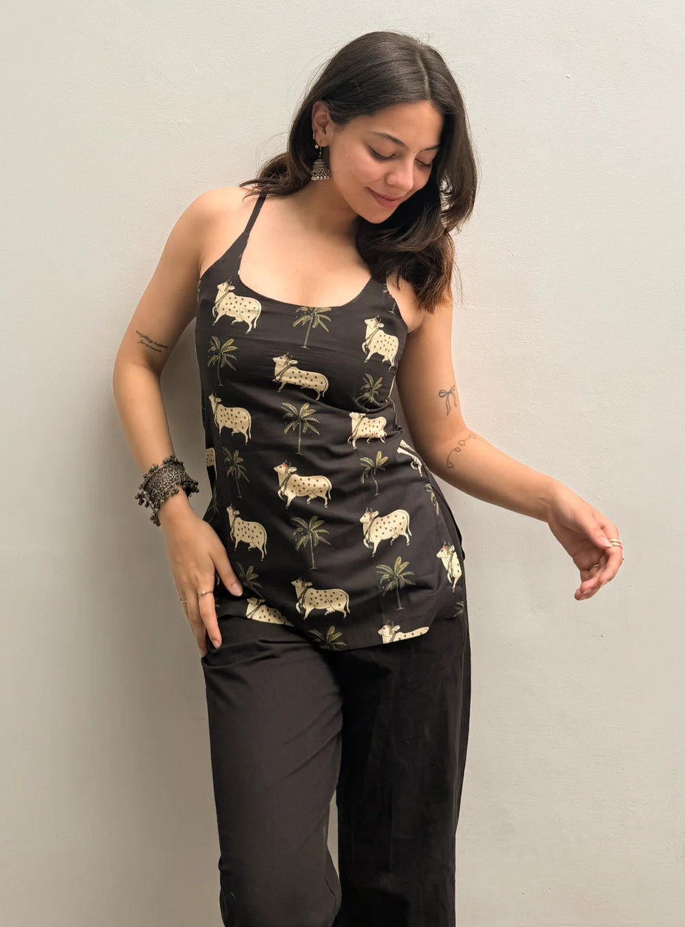 Beutiful Animal Printed Sleevless Kurti