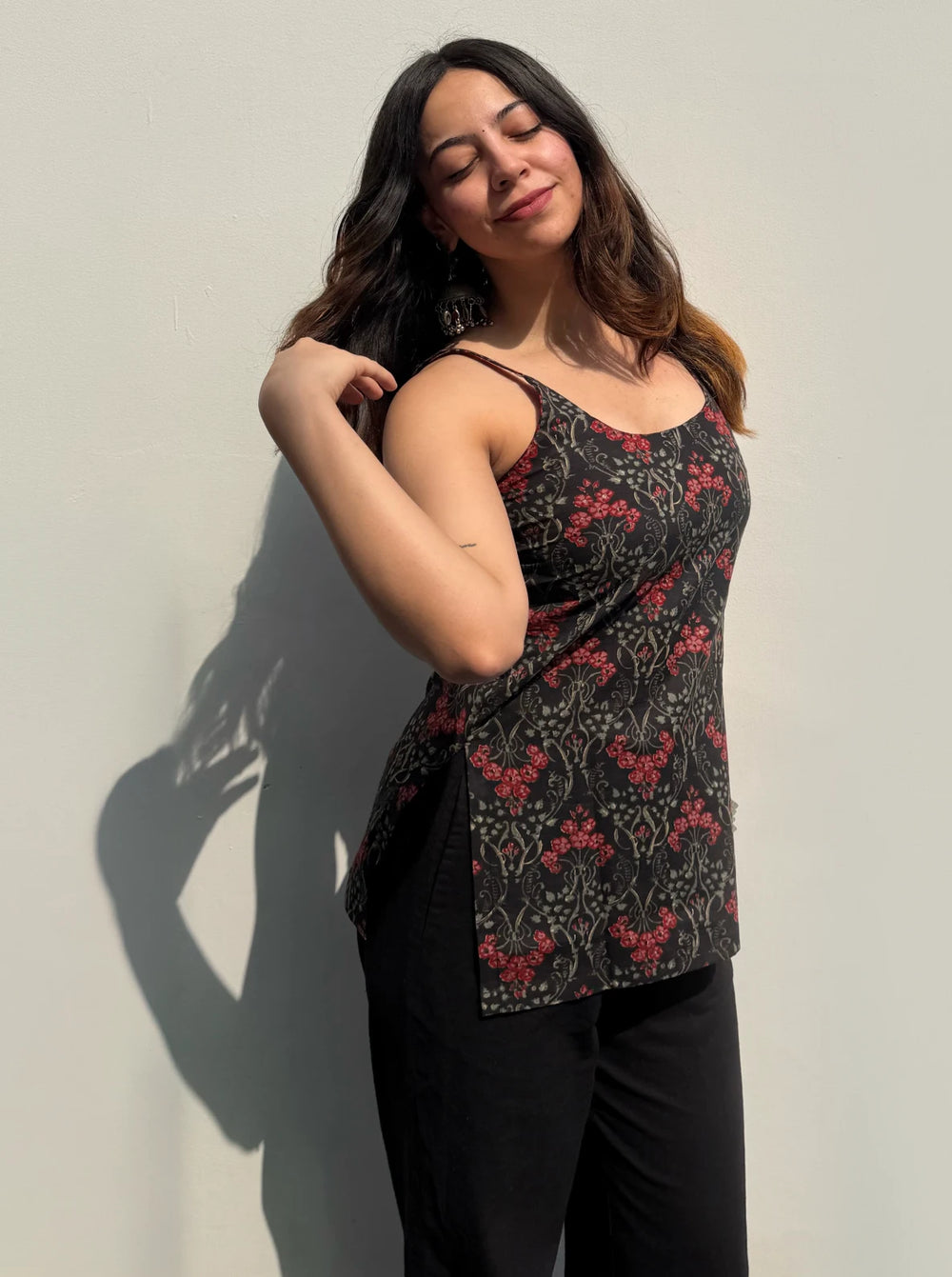 Classy Printed Sleevless Kurti