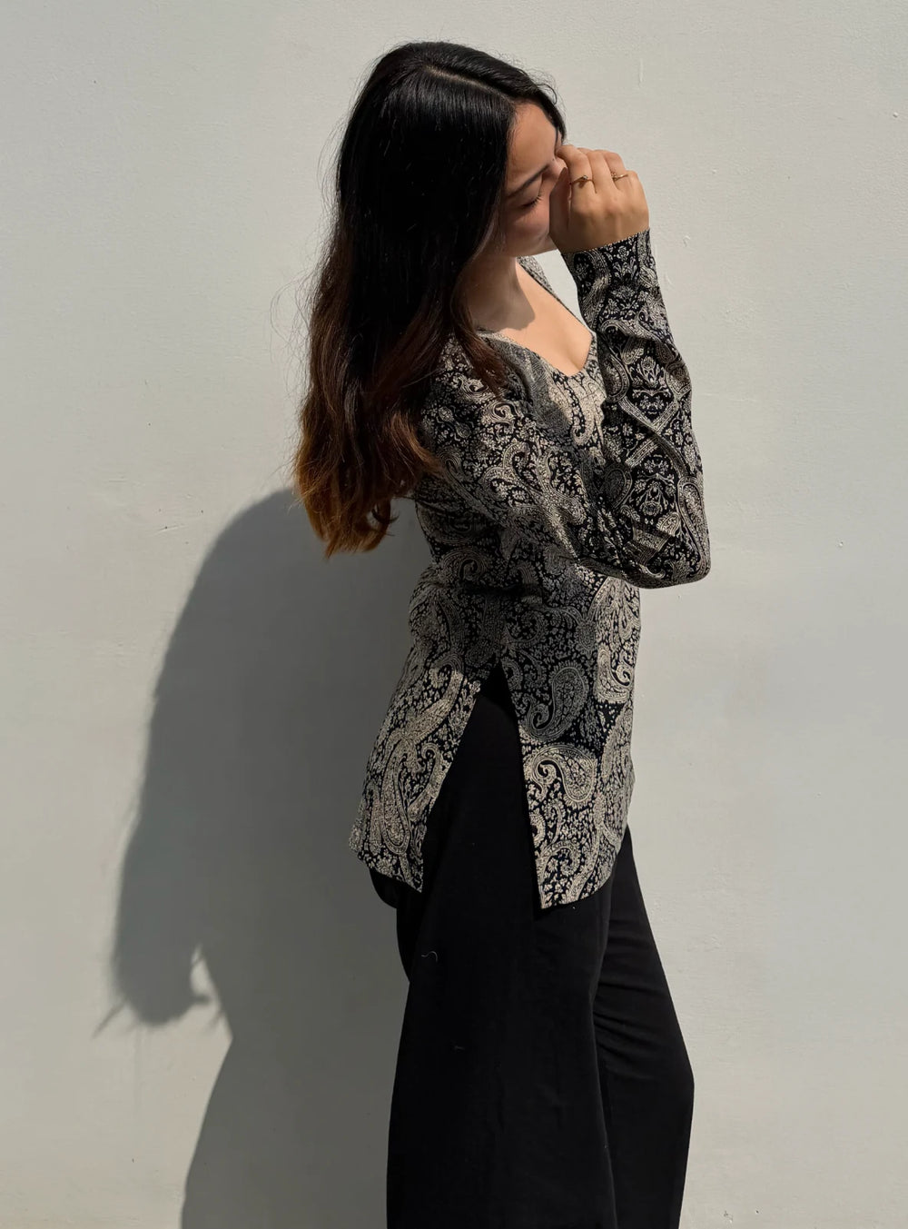 Beutiful Square Neck full Sleevs kurti