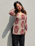 Classy Square Neck Corset back Full Sleevs kurti