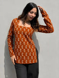 Trendy Square Neck Full Sleevs Kurti