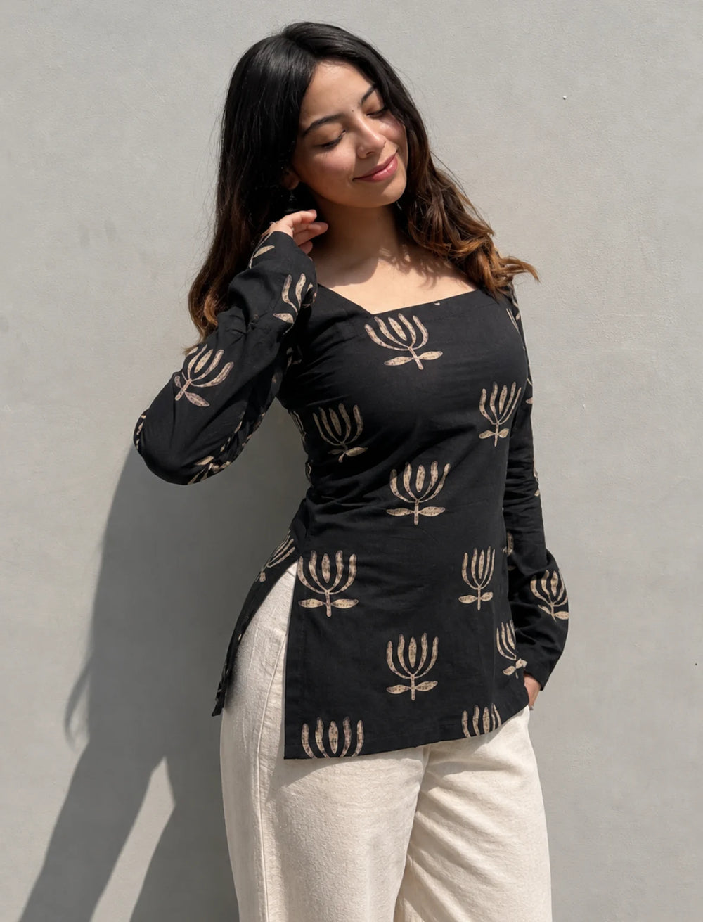Bestselling Corset Back Square Neck Kurti